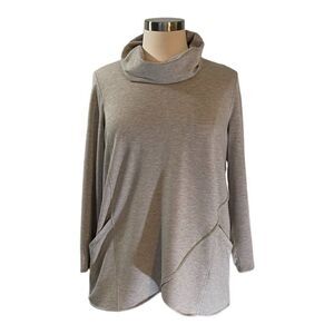 J Jill Pure Jill Beige Funnel Neck Sweater size XS